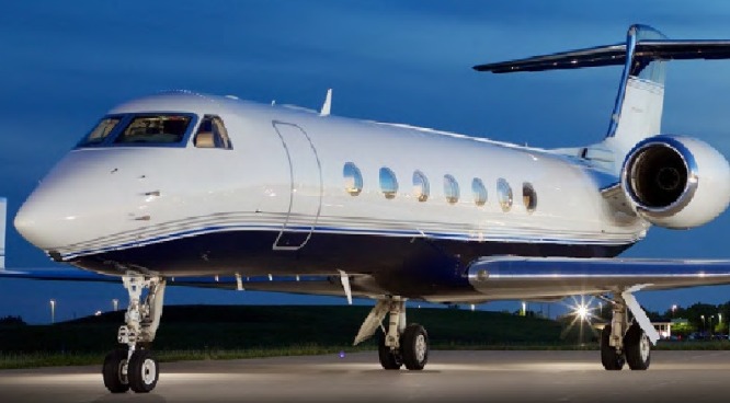 Representative long-range private jet